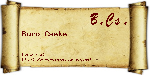 Buro Cseke névjegykártya